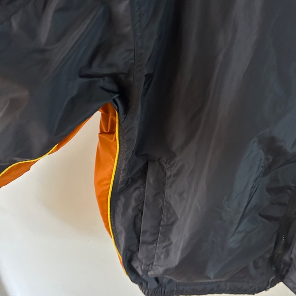 Men's Vintage Nike Light Weight Full Zipper Jacket Black w/Orange & Yellow - Picture 4 of 6